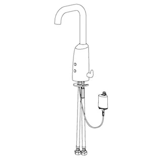 Waschtisch-Batt. HANSAELECTRA 6444 6 V Bluetooth Ausld. 120 mm DN15 chr – Bild 3