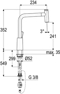 Küchenarmatur verst. Brause.233mm aktiv4YOU 2.0, verchromt – Bild 2