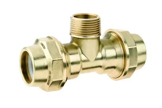 BEU T-Stück Mittelabgang AG und IG 3/4" 1/2" 25