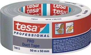 Gewebeband Duct Tape PRO 74613 mattsilber L.50m B.50mm TESA