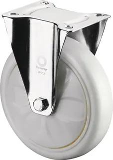 Bockrolle D.100mm Trgf.300kg Ku.Platte L138xB110mm Farbe Rl.weiß BS ROLLEN