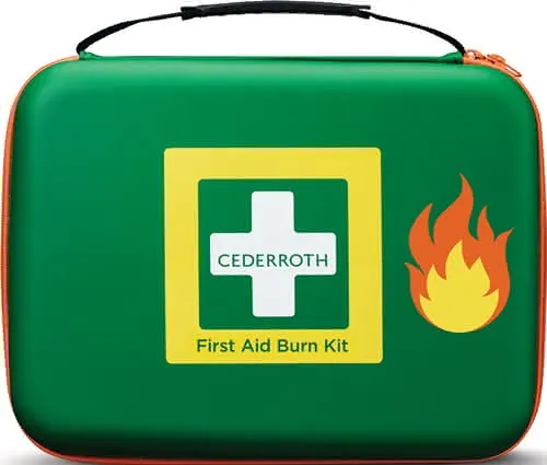 Erste-Hilfe-Tasche bei Verbrennungen B30 5xH245xT86ca.mm grün CEDERROTH