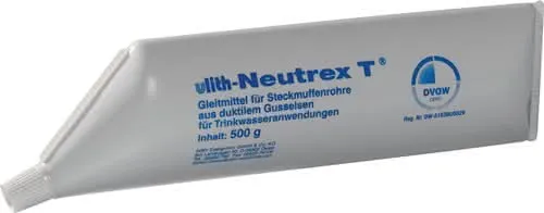 Gleitmittel NEUTREX T gräulich Einsatzge biet f.Gussrohre 500ml Tube ULITH