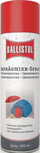 Imprägnierspray Pluvonin f.Natur-/Kunstf asern,Leder 500ml Spraydose BALLISTOL