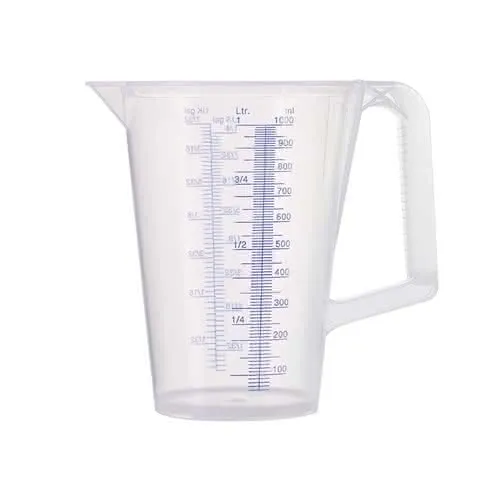 Messbecher 1l blau bedruckte Skala PP PRESSOL