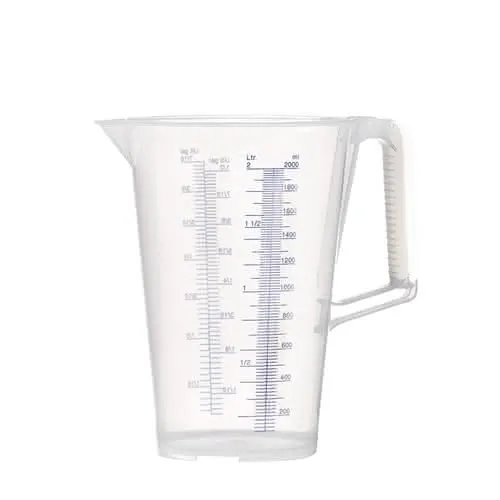 Messbecher 2l blau bedruckte Skala PP PRESSOL