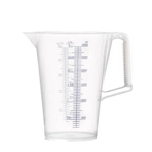Messbecher 3l blau bedruckte Skala PP PRESSOL