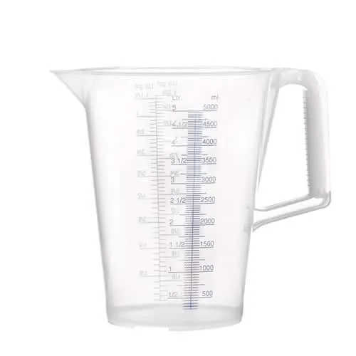 Messbecher 5l blau bedruckte Skala PP PRESSOL