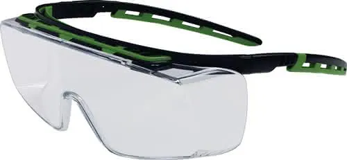 Schutzbrille Kubik EN 166 EN 170 Bügel s chwarz/grün,Scheibe klar PC PRO FIT