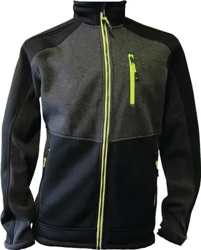 Strickfleecejacke Gr.XXL dunkelgrün/schw arz/lime TERRAX
