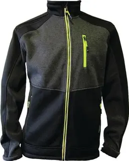 Strickfleecejacke Gr.M dunkelgrün/schwar z/lime TERRAX