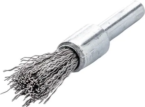 Pinselbürste D.12mm Schaft 6mm Drahtstär ke 0,3mm STA 20000min-¹ LESSMANN