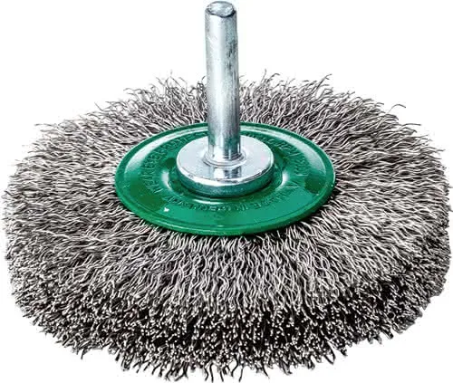 Schaftrundbürste D.80mm Schaft 6mm Drahtstärke 0,3mm VA 19mm 15000min-¹