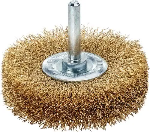 Schaftrundbürste D.70mm Schaft 6mm Drahtstärke 0,2mm MS 12mm 15000min-¹