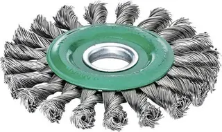 Zopfrundbürste D.125mm Bohr.Drahtstärke 0,5mm VA 14mm 12500min-¹ LESSMANN
