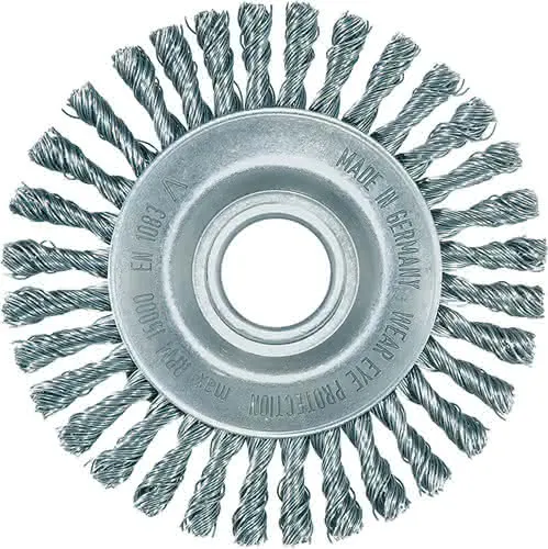 Rundbürste D.115mm Bohr.Drahtstärke 0,5mm STA 6mm 15000min-¹ LESSMANN