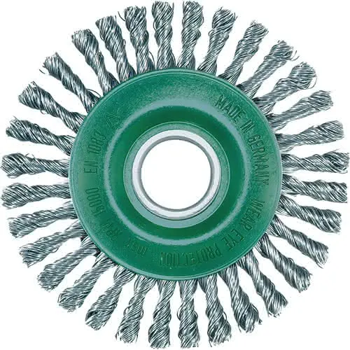 Rundbürste D.115mm Bohr.Drahtstärke 0,5mm VA 6mm 15000min-¹ LESSMANN