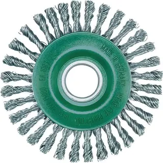 Rundbürste D.115mm Bohr.Drahtstärke 0,5mm VA 6mm 15000min-¹ LESSMANN