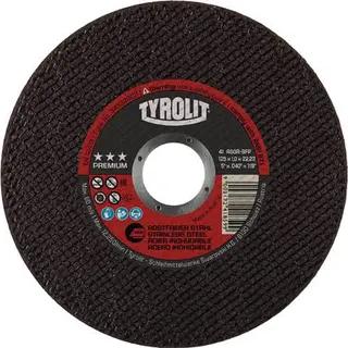 Trennscheibe Premium D125x1mm ger.INOX Bohr.22,23mm TYROLIT