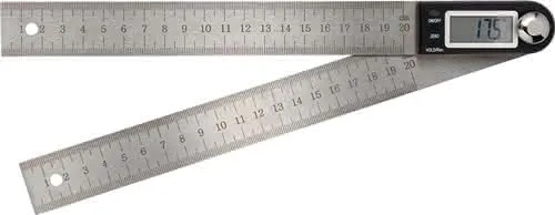 Winkelmesser Schienen-L.200mm Abl.0,1Grad dig.PROMAT