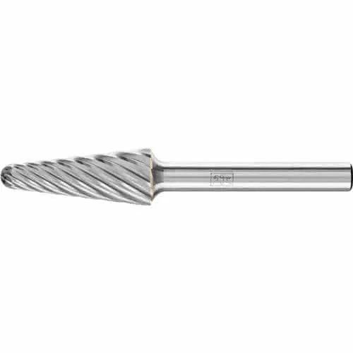 Frässtift KEL D.12mm Kopf-L.30mm Schaft-D.6mm HM Verz.INOX PFERD