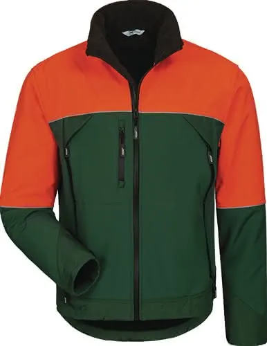Waldarbeiter-Softshelljacke SANDDORN Gr. XL grün/orange ELYSEE