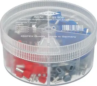 Sortimentsbox 200-tlg.2x0,75-2x2,5mm² Ku.-Box KNIPEX