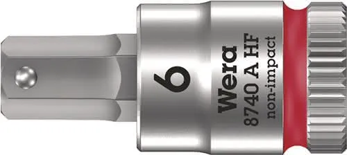 Steckschlüsseleinsatz 8740 A HF 1/4 Zoll SW 6mm L.28mm WERA