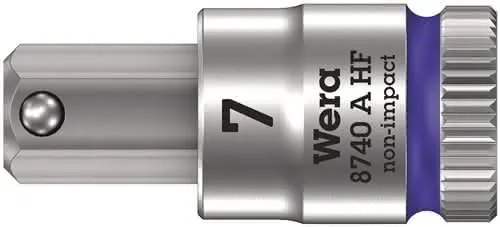 Steckschlüsseleinsatz 8740 A HF 1/4 Zoll SW 7mm L.28mm WERA
