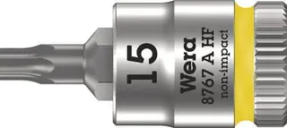 Steckschlüsseleinsatz 8767 A HF TORX® 1/4 Zoll T15 L.28mm WERA