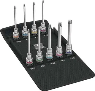 Steckschlüsselsatz 8767 C TORX® HF3 9-tlg.1/2 Zoll T20-T60 WERA