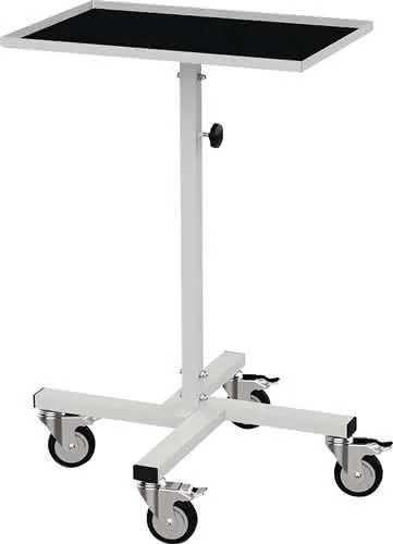 Materialständer Ladefl.L410xB610mm verst ellb.H.945-1295mm lichtgrau Ablage starr