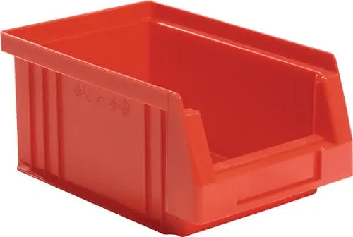 Sichtlagerkasten PLK L164xB105xH75mm PP rot LA-KA-PE