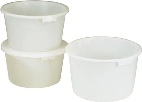 Bottich 85l HD-Polyethylen weiß m.Griffmulden D.628mm H.385mm CRAEMER