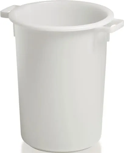 Kunststoffbehälter rd.50l HD-PE weiß D420xH540mm m.Außengriff CRAEMER