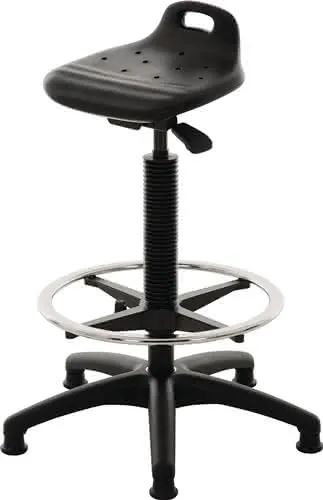 Stehhilfe PU-Integralschaum Sitz-H.570-8 20mm Ku.-Fußkreuz Fußring u.Bodengl.LOTZ