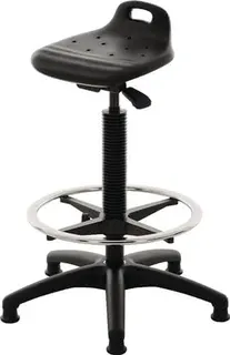Stehhilfe PU-Integralschaum Sitz-H.570-8 20mm Ku.-Fußkreuz Fußring u.Bodengl.LOTZ