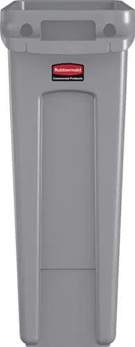 Wertstoffsammler 87l H762xB279xT558mm grau m.Lüftungskanälen RUBBERMAID