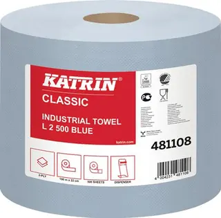 Putztuchrolle Katrin Classic L 2 L360xB2 20ca.mm blau 2-lagig 2 RL/VE ELOS