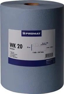 Putztuch WK 20 L380xB360ca.mm blau 2-lag ig,volumengeprägt PROMAT