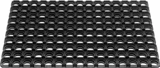 Fußmatte offene Ringe schwarz Gum.L1000xB1500xS22mm