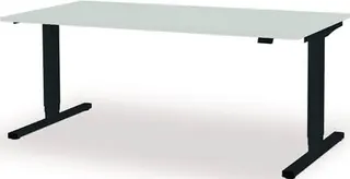 Schreibtisch levero H650-1250xB1800xT800 mm anthrazitgrau/lichtgrau elektr.MAUSER