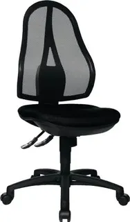 Bürodrehstuhl m.Punktsynchrontechnik sch warz 430- 510mm o.Armlehnen Trgf.110kg