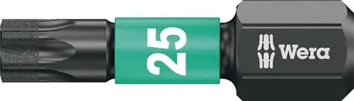 Bit 867/1 IMP DC T25 L.25mm 1/4 Zoll C6,3 Impaktor,DC Box m.10 Bits WERA