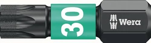 Bit 867/1 IMP DC T30 L.25mm 1/4 Zoll C6,3 Impaktor,DC Box m.10 Bits WERA