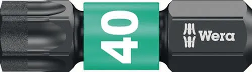 Bit 867/1 IMP DC T40 L.25mm 1/4 Zoll C6,3 Impaktor,DC Box m.10 Bits WERA