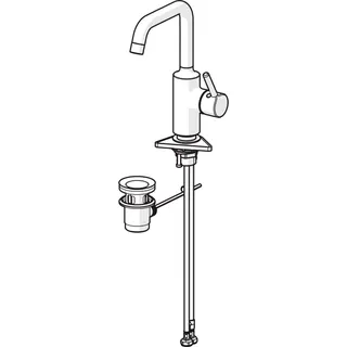EHM Waschtisch-Batt. HANSAVANTIS 5254 Zugst.Ablgarn. Ausld. 152 mm chr Pinheb. – Bild 3