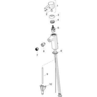 EHM Bidet-Batt. HANSAVANTIS 5243 Zugst.Ablgarn. Ausld. 113 mm chr – Bild 4