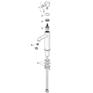 EHM Waschtisch-Batt. HANSAVANTIS Style 5437 Ausld. 133 mm chr – Bild 4