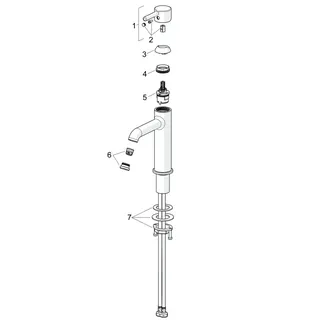 EHM Waschtisch-Batt. HANSAVANTIS Style 5456 Zugst.Ablgarn. Ausld. 133 mm chr – Bild 4